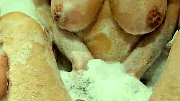 Sexy amateur wife sucks cock before mutual masturbation in bathroom