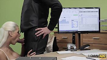 loan4k agent can't wait to push his cock into adorable blanche's pussy 😏