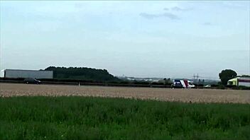 Little teen 18+ girl getting cum on her face in public gang bang threesome