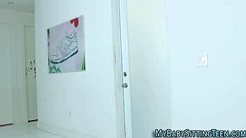 Oh My God, Horny Babysitter Gets Massive Cumshot On Her Face!