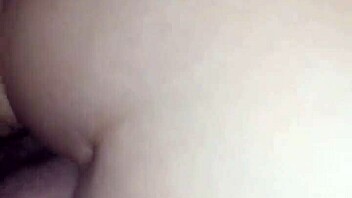 Amateur Argentinian babe takes deep anal doggystyle bent over until cum fills her tight asshole