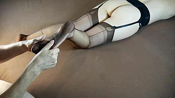 Why Tease Those Sexy Soles in Stockings During a Horny Milf Massage?