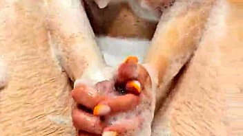 Sexy amateur wife sucks cock before mutual masturbation in bathroom