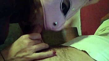 Naughty bunny gives intense blowjob leading to explosive cumshot