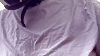 Motogirl rider grabs passenger and asks him to rub her chest while driving