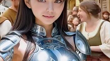 Female warrior costume gets totally destroyed in intense battle