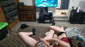 fortnite gaming turns into wild fucking with cute blonde richelle rose in doggystyle and creampie fun