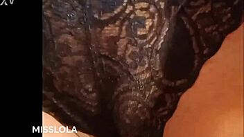 sensual latina teen caresses wet pussy in doggy style