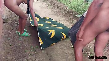 Making Love in School Backyard with Curvy Ebony Babe Riding Hard!