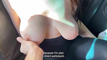 Pierced Beauty Flashes Big Natural Tits Outdoors Begging for Immediate Facial Cumshot