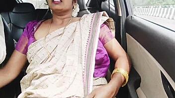 Hey, check out this saree big boobs indian aunty on long drive for fucking with telugu dirty talks 😏