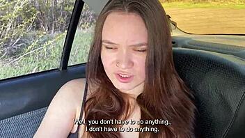 Pierced Beauty Flashes Big Natural Tits Outdoors Begging for Immediate Facial Cumshot