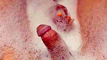 Sexy amateur wife sucks cock before mutual masturbation in bathroom