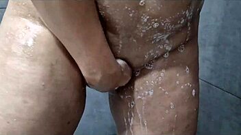 Hey, you recording me in the shower? Now finish with a good assfucking on the bed!