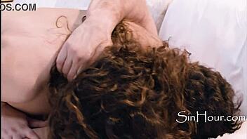 Chubby cutie Leana Lovings rides hard in split screen action, her big ass bouncing wildly!