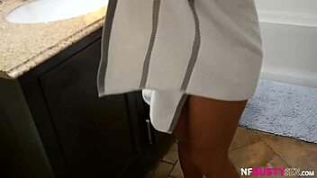 Jessa Rhodes Strips and Rides Huge Cock Bent Over in Wild Fuck