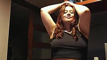 nicole passat shows off her curvy body and hairy pussy in solo homemade display