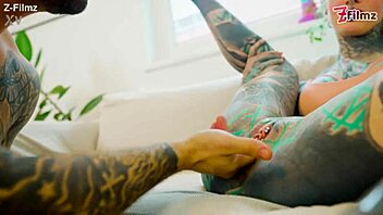 Tattooed pornstar takes huge Italian cock deep