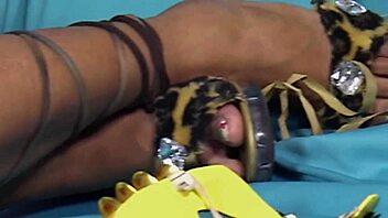 I Feel So Aroused Watching Blonde Latina Tranny In Bondage Lingerie Offering Her Ass