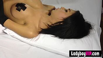 You got this luxury Asian ladyboy as a birthday gift, wanna pound her bareback now?