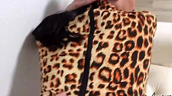 Kitty invites playful interaction with her features in solo homemade session