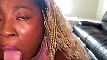 in this casual tale, tall ebony kara meets nate for a tight pussy interracial pounding with big tits and facial cumshot in pov style