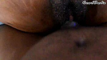 Huge Cock Stretches Petite Creamy African Pussy