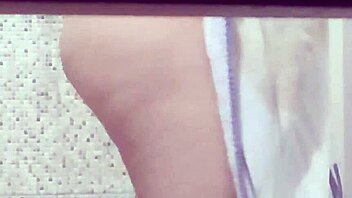 perverted guy hides camera to record sexy girl in shower real video