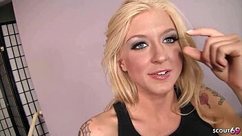 this big round boobs blonde with perfect ass squirts multiple times in cosplay casting fuck with older guy big dick 😱💦🍑