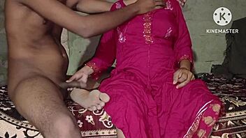 Hot Indian desi biker has first time sex with skinny roommate in dorm bed