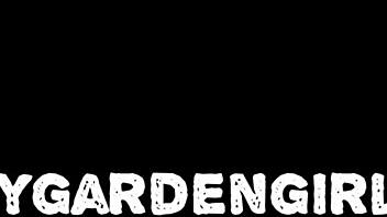 Oh wow, watch Dirtygardengirl in her celadon blouse pushing that big dildo deep into her pussy