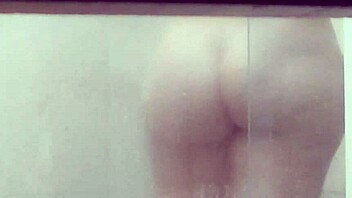 perverted guy hides camera to record sexy girl in shower real video