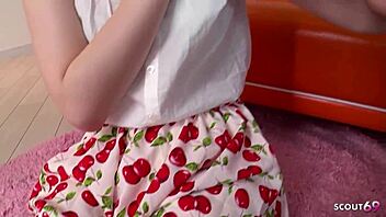 Classmate tricked me into mutual masturbation and came on my hairy pussy