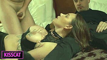 Birthday Gift Hot Milf Wife Gets Pounded by Handyman in Hotel Room While Hubby Watches and Holds Her