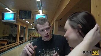Oh My God, Lucky Fucker Picks Up Hot Young Wife for Outdoor Public Fucking in Czech Bowling Alley!