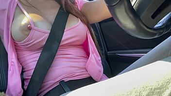 Why Not Watch This Italian Milf Flash Her Big Tits And Nipples While Driving?