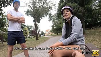 Hunt4k Naughty Tattooed Chick Cheats on Cuckold Boyfriend with Rich Stranger for Cash