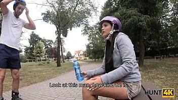 Hunt4k Naughty Tattooed Chick Cheats on Cuckold Boyfriend with Rich Stranger for Cash