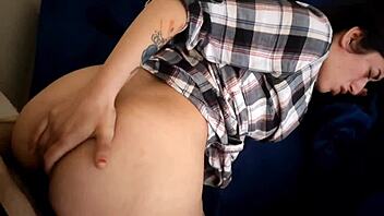 Petite Cute Girl Celebrates Birthday with Small Tits Focus