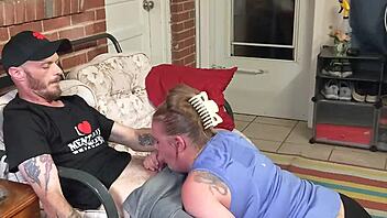 Oh man, my cheating wife got caught blowing the neighbor while smoking - what a wild swingers moment!