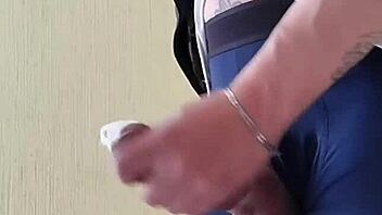 Would you like to jerk off this huge cock in a quick outdoor homemade session?