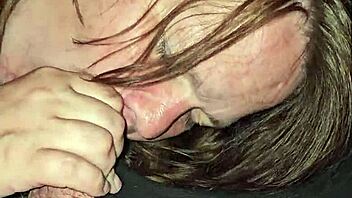 oh yeah, spit on that cock and keep moaning while you deepthroat it like a pro wife.