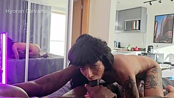 i feel so passionate with this see-through interracial bareback action