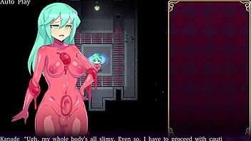 Futanari Mage Kanade Encounters Slime In Dungeon Quest With Lactating Handjob And Ass Play