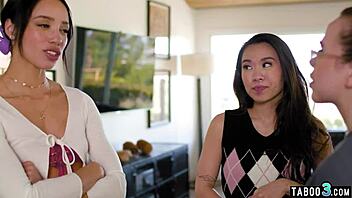 hot lesbian alexis tae teaching petite asian teen 18+ kimmy kim with small tits!