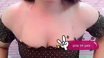 she wore a short skirt revealing her red vietnamese asian panties in upskirt view