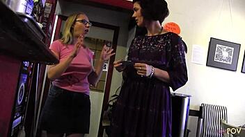 Blonde and Lesbian Milf Use Sex Toys to Cum