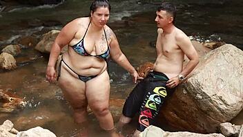 Outdoor Passionate Sex In River With Shy Colombian Guy