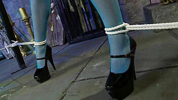 cindy behr and her lover are hot lesbians with huge breasts licking pussy in bondage play