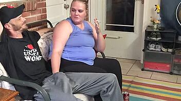 Oh man, my cheating wife got caught blowing the neighbor while smoking - what a wild swingers moment!